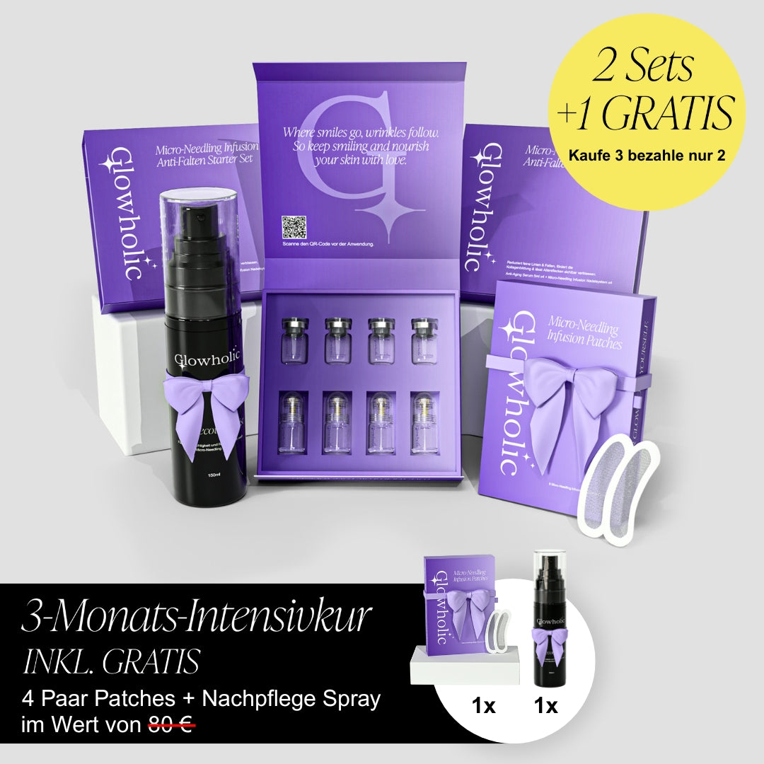 Schweizer Anti-Falten Starter Set - Glowholic Micro-Needling-Infusion
